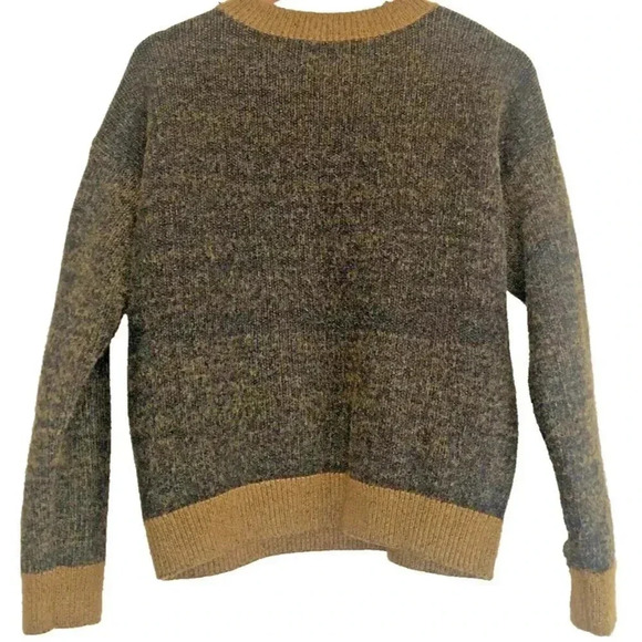 Urban Outfitter Leopard Crewneck Pullover ANIMAL Sweater Sz S Brown - Picture 5 of 6